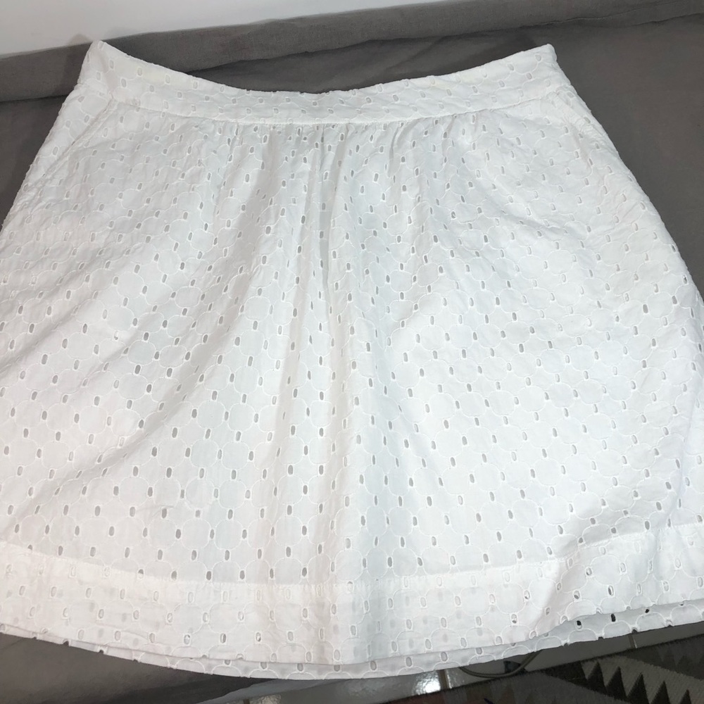 White Eyelet Skirt Sz 6 Bass & Co